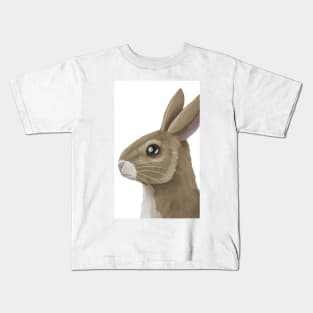 Wild Rabbit up close Kids T-Shirt